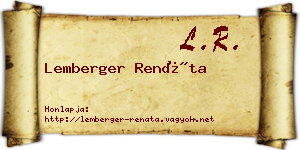 Lemberger Renáta névjegykártya
